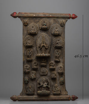 Avalokiteshvara Wood Wall Hanging Art | The Bodhisattva of Compassion for Spiritual Devotion