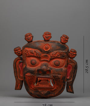 Bhairav Brass Mask | Perfect for Sacred Spaces and Home Decor