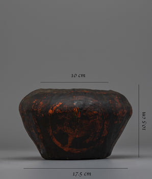 Copper and Leather Rice Bowl | Perfect for Traditional Table Settings