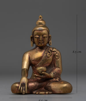 Shakyamuni Copper Buddha Statue | Sacred Meditation Decor for Spiritual Home or Altar