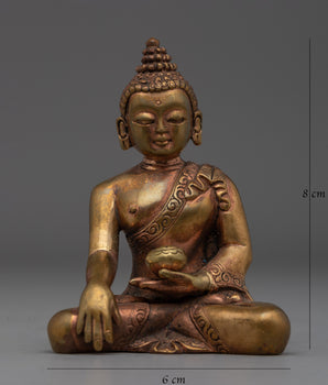 Copper Statue of Buddha | Shakyamuni Buddha Sculpture for Spiritual Altar
