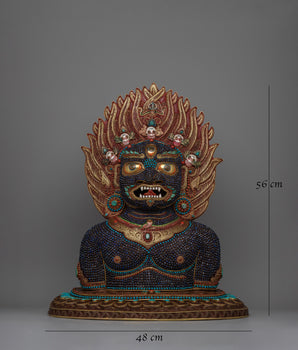 Kala Bhairava Head Bust | Hindu Deity of Destruction and Protection