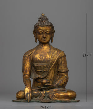Elegant Shakyamuni Buddha Sculpture | Symbol of Wisdom and Serenity