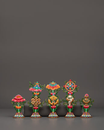 Colorful Buddhist 8 Auspicious Symbols