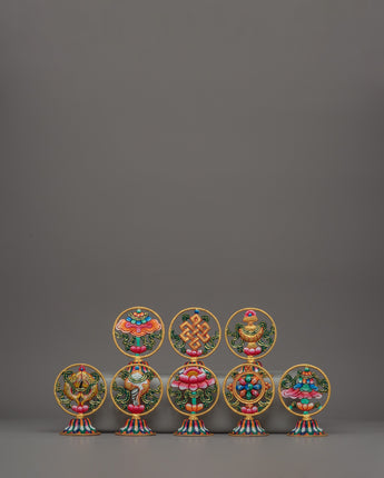 Sacred Tibetan 8 Auspicious Symbols