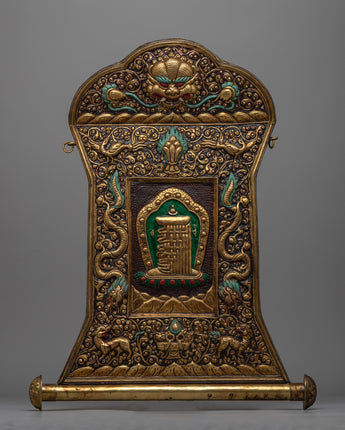 Buddhist Metal Thangka of Kalachakra