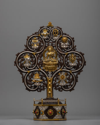 White Tara with Eight Auspicious Symbols