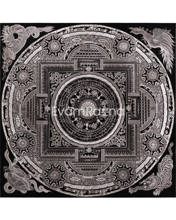 Ashtamangala Mantra Mandala | High Quality Giclee Canvas Print