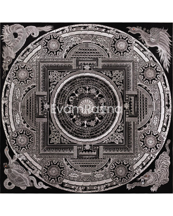 Ashtamangala Mantra Mandala | High Quality Giclee Canvas Print