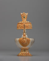 Gold & Silver Plated Sacred Vase for Spiritual Practices