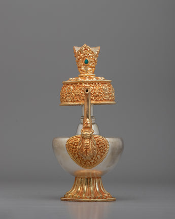 Gold & Silver Plated Sacred Vase for Spiritual Practices