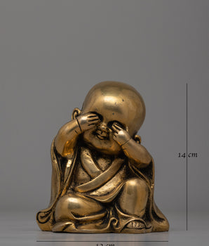 Handcrafted Brass Laughing Buddha Set | Perfect for home decor
