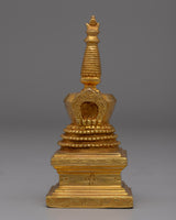 Gold-Plated Copper Stupa