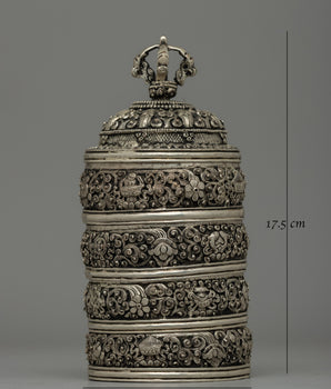Silver-Plated Rice Carry Pot  | Symbol of Prosperity & Abundance