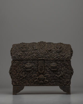 Hand-Carved Tibetan Treasure Box