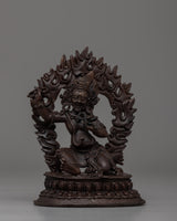 Handcrafted Oxidized Copper Vajrapani Statue