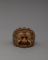 Intricately Hand-Carved Buffalo Bone Ring