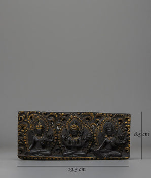 Tibetan Rosewood Wall Hanging | Bodhisattva Design Wall Panel