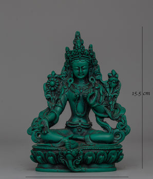 Tibetan Buddhist Green Tara Statue | Meditation and Spiritual Spaces