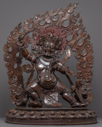 Wrathful Vajrapani Copper Sculpture