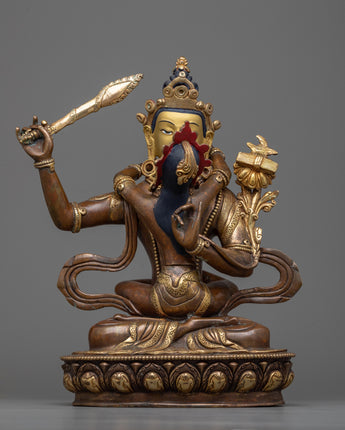 manjushri-with-consort-statue