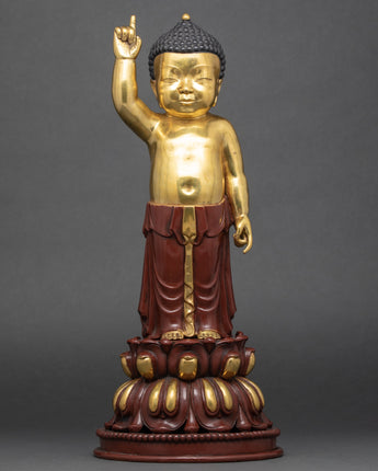 standing shakyamuni buddha sculpture