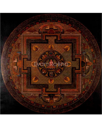 Amitayus Buddha Mandala Thangka Art Painting