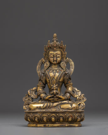 Handcrafted Copper Amitayus Statue