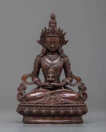 Copper Buddha Amitayus Statue