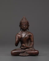 Fearless Deity Amoghasiddhi Oxidized Copper Statue