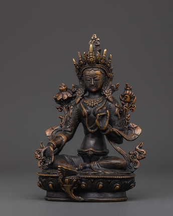 Antique finishing green tara