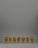 Gold & Silver-Plated King and Queen Set Statues