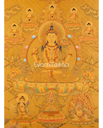 Avalokiteshvara Chengrezig Thangka