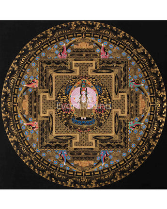 Avalokiteshvara Mandala Print For Practice Of Compassion
