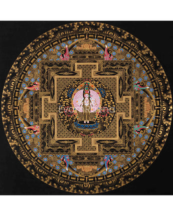 Avalokiteshvara Mandala Print For Practice Of Compassion