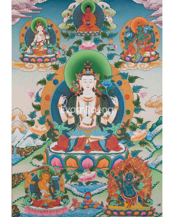 Avalokitesvara Chengrezig Thangka