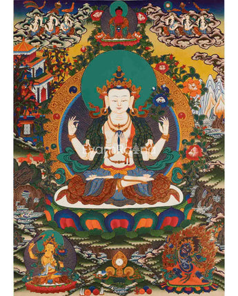 Avalokitesvara Chengrezig Thangka