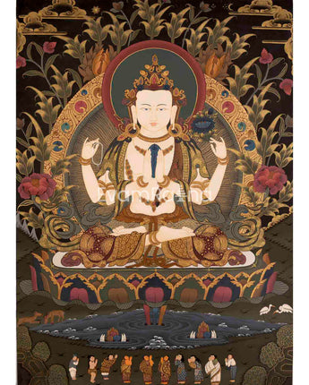 Avalokitesvhara Chengrezig Thangka