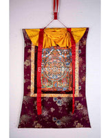 Beautiful Flower Brocade Mounted Buddha Mandala