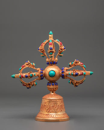 Gold Plated Bell for Ritual Ceremonies