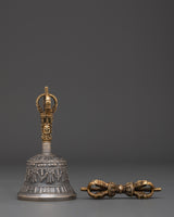 Brass Tibetan Bell & Vajra Set