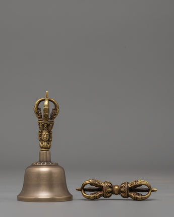 Handmade Tibetan Buddhist Bell and Vajra