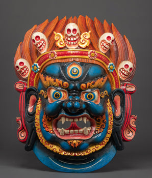 Hand-Carved Bhairav Mask
