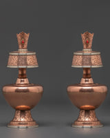 Copper Buddhist Bumpa Set