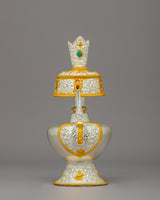 Handmade Tibetan Bhumba Buddhist Ritual Vase Bhumpa