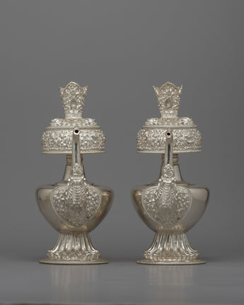 Tibetan Bumpa Vase Set