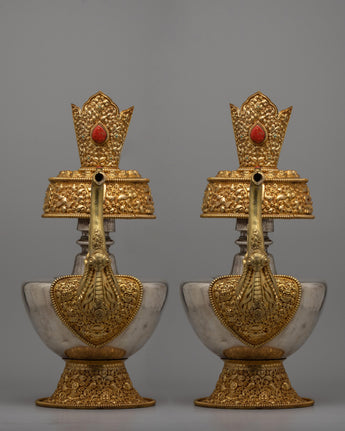 Silver and Copper Bhumba Set