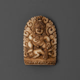 Hand-Carved Bone White Dzambhala Sculpture