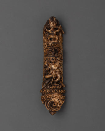 Sacred Bone Carving with Divine Deities