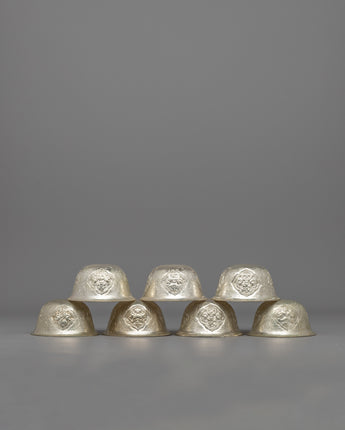 Silver-Plated Water Offering Bowls